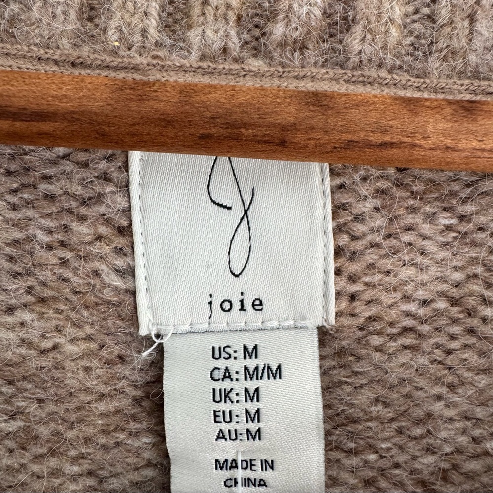 Joie Embellished Rhinestone Oatmeal Sweater Medium NWT - Picture 4 of 6